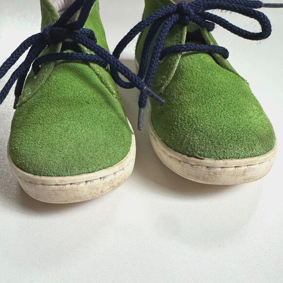 Docksteps Bambino Toddler Green Suede Sneakers Mid Lace Shoes Italy EU 25 / US 8 - Picture 6 of 7